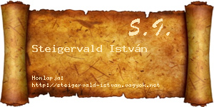 Steigervald István névjegykártya
