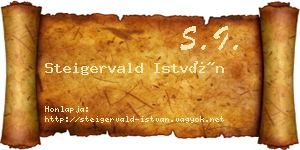 Steigervald István névjegykártya