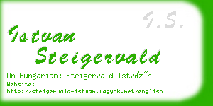 istvan steigervald business card